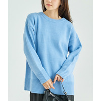 【洗える】バックスリットニットプルオーバー