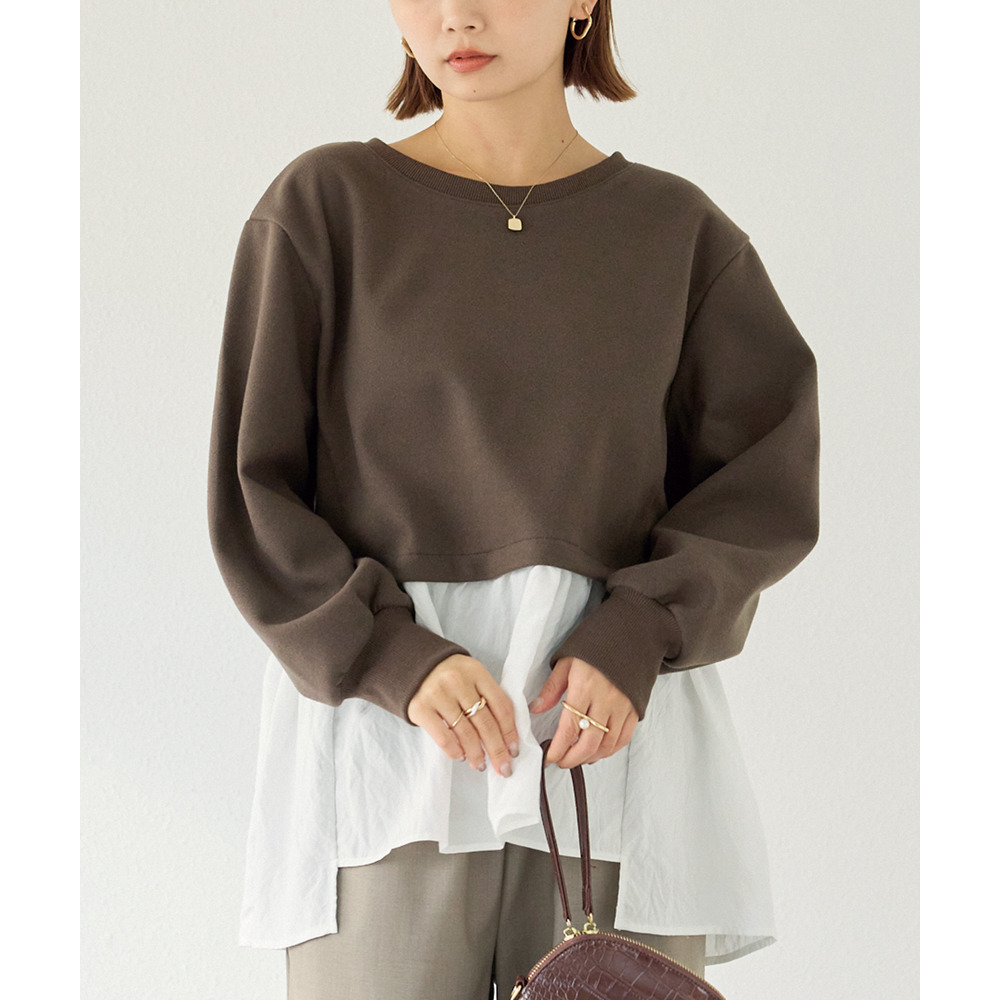 メルトンカットソー配色プルオーバー14