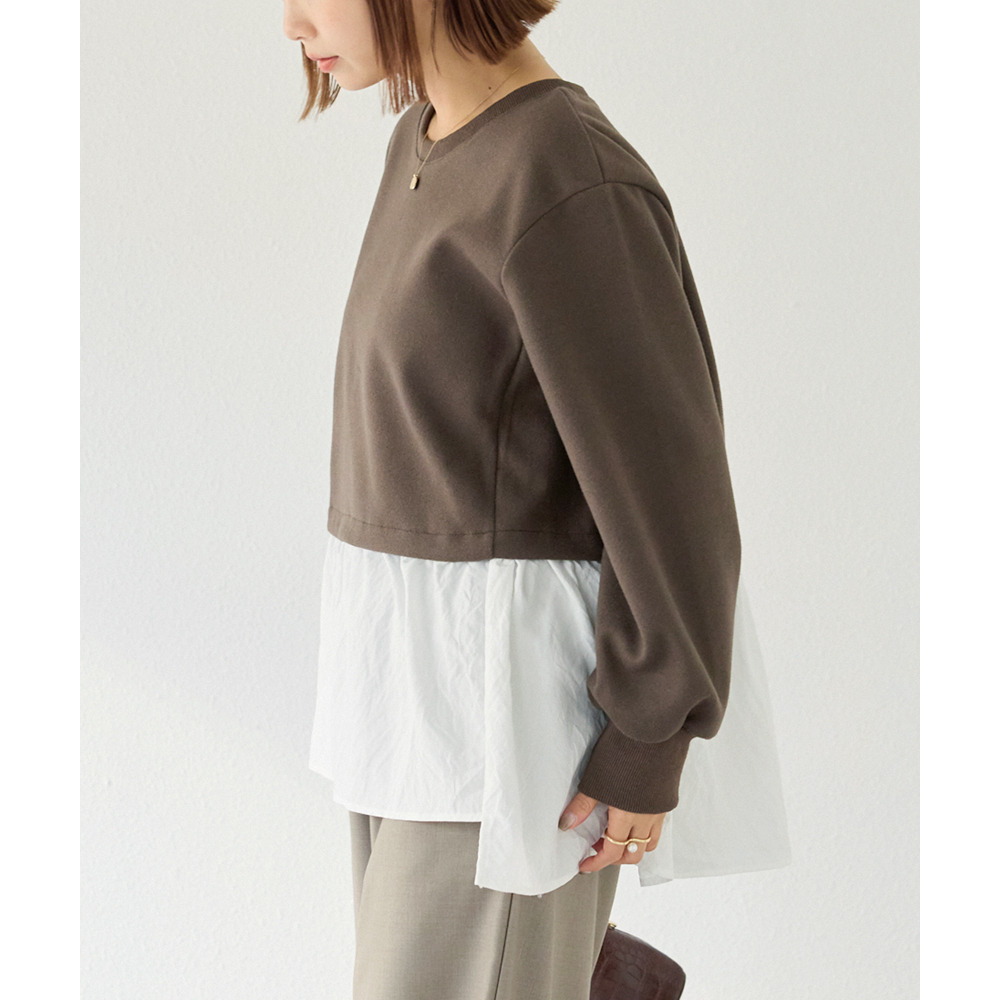 メルトンカットソー配色プルオーバー15