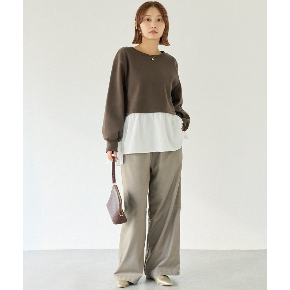 メルトンカットソー配色プルオーバー17