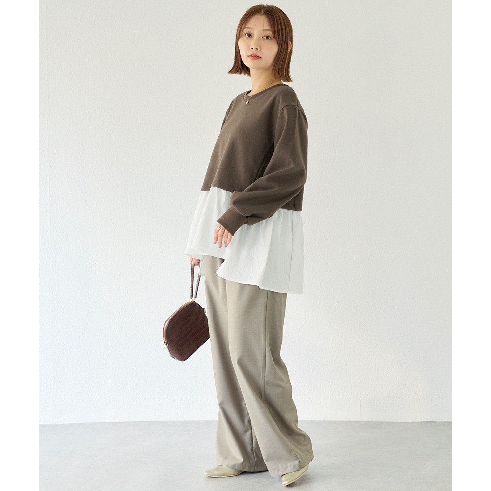 メルトンカットソー配色プルオーバー20