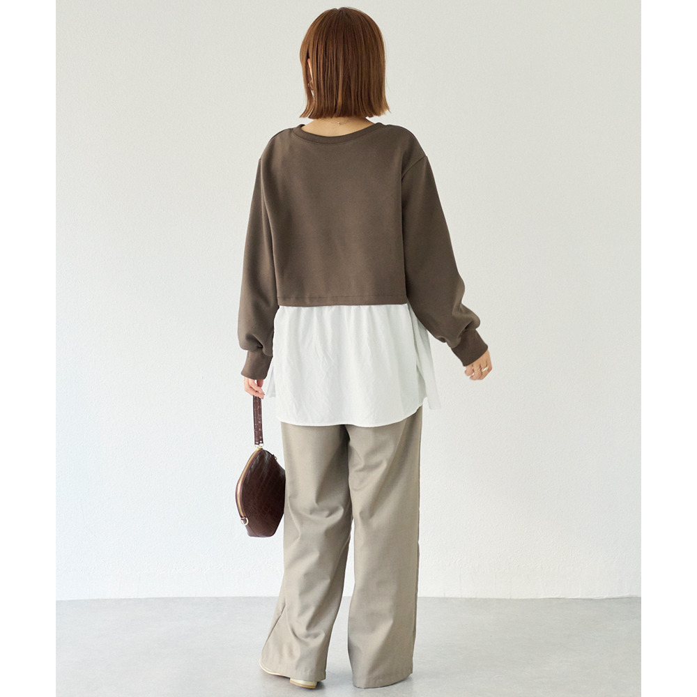 メルトンカットソー配色プルオーバー21