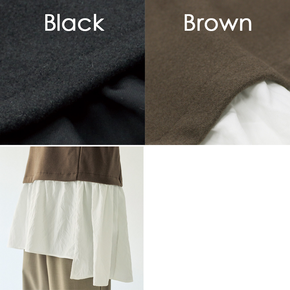 メルトンカットソー配色プルオーバー24