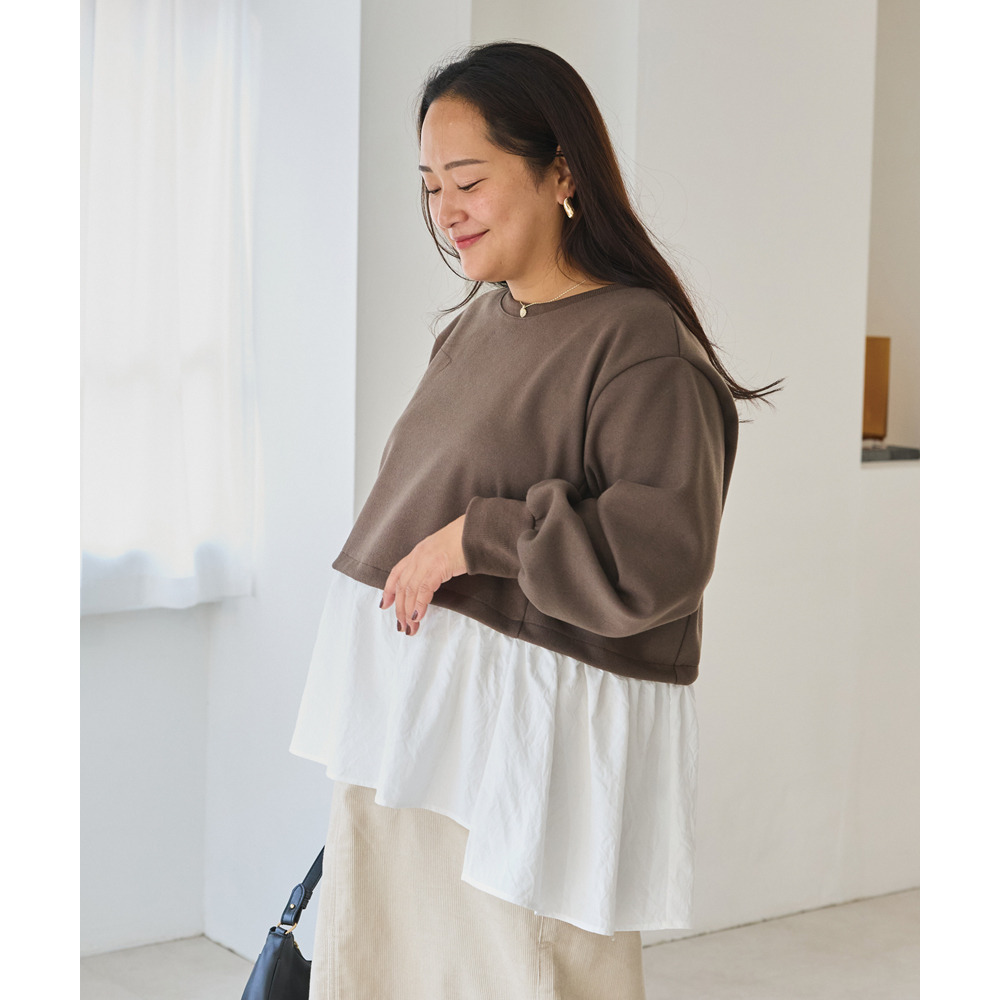 メルトンカットソー配色プルオーバー26