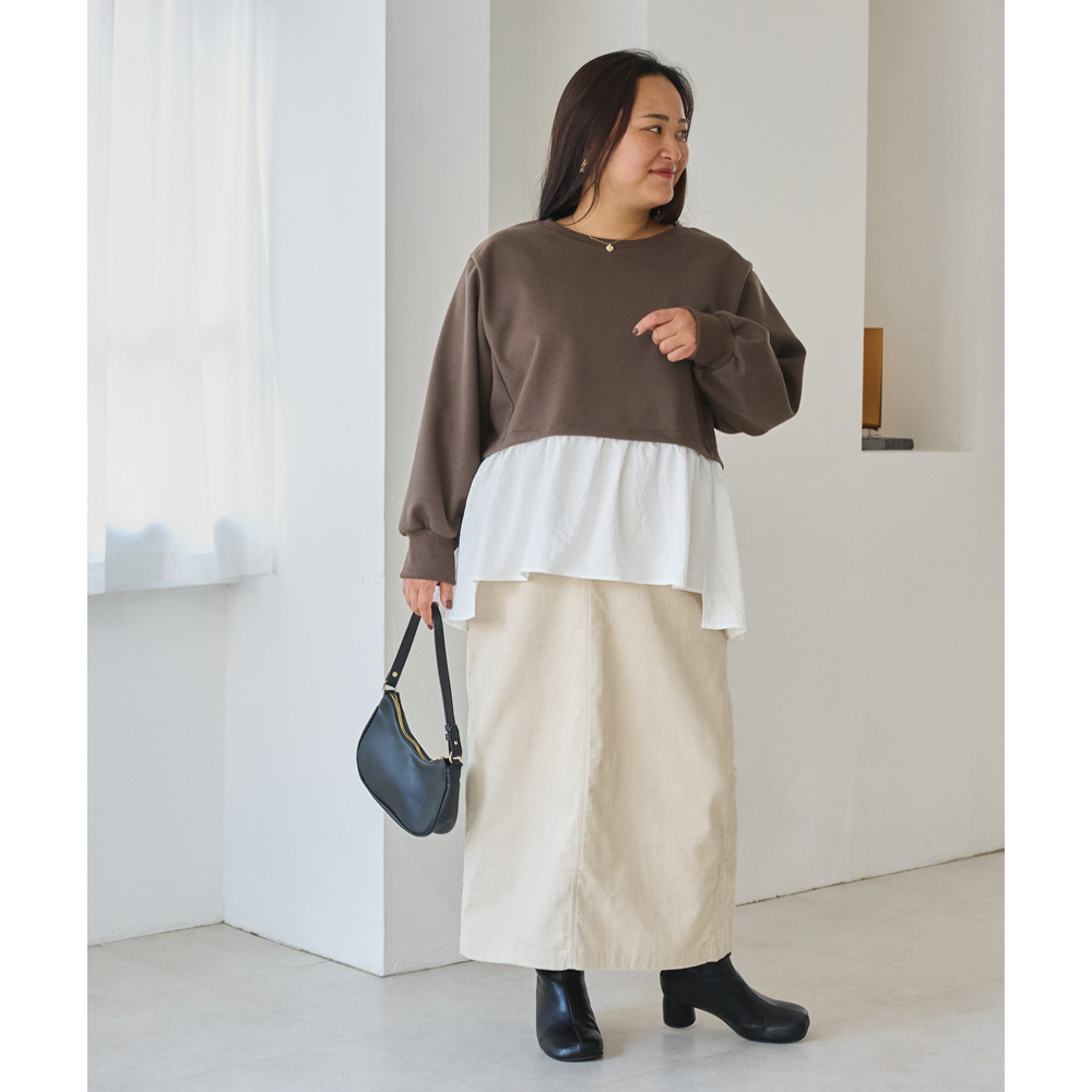 メルトンカットソー配色プルオーバー28