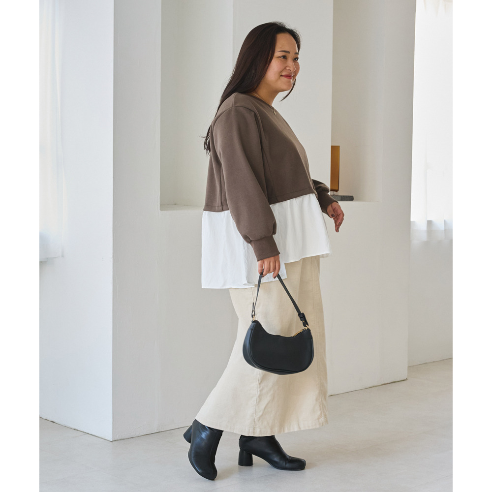 メルトンカットソー配色プルオーバー29