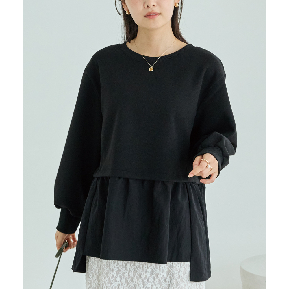 メルトンカットソー配色プルオーバー3