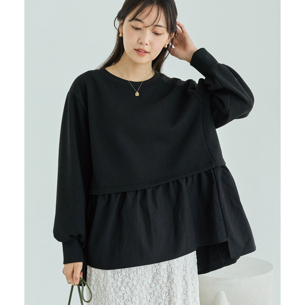 メルトンカットソー配色プルオーバー4