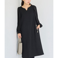 パールボタンツイードワンピース　LL/3L/4L　セレモニー｜ラビアンジェ