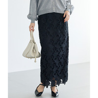 刺繍レースナロースカート　LL/3L/4L/5L　セレモニー　ラビアンジェ