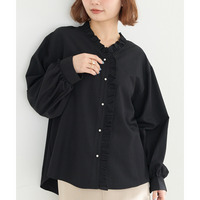 【好機能シリーズ】UVカット・接触冷感・吸水速乾｜フリルブラウス　LL/3L/4L/5L　セレモニー　ラビアンジェ