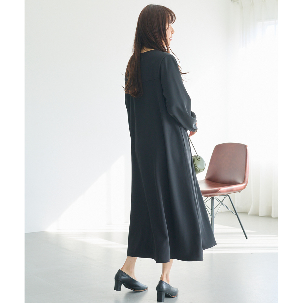 バイカラージョーゼットワンピース LL/3L/4L/5L ラビアンジェ13