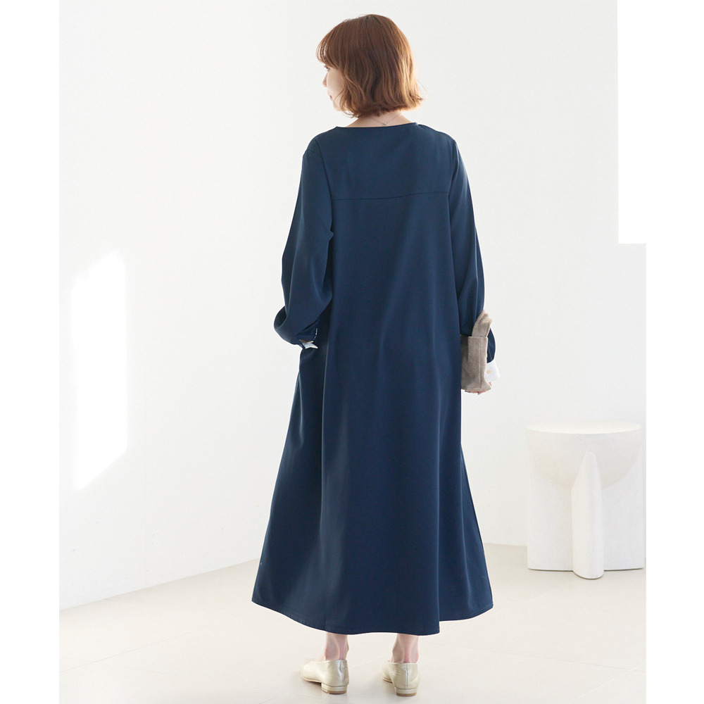 バイカラージョーゼットワンピース LL/3L/4L/5L ラビアンジェ7