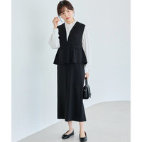 【好機能シリーズ】イージーケア｜フレアジャンスカワンピース　LL/3L/4L/5L　セレモニー　オフィスカジュアル　ラビアンジェ