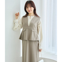 【好機能シリーズ】イージーケア｜フレアジャンスカワンピース　LL/3L/4L/5L　セレモニー　オフィスカジュアル　ラビアンジェ