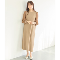 シアースリーブ切替ワンピース　LL/3L/4L/5L　セレモニー　ラビアンジェ