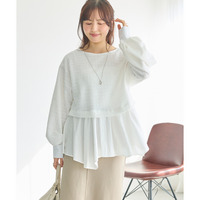 【洗える】カットツイード配色プルオーバー　LL/3L/4L/5L　セレモニー　オフィスカジュアル　ラビアンジェ