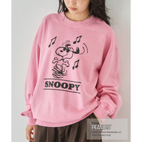 【PEANUTS / SNOOPY】別注 music sweat スヌーピーロゴスウェット　LL/3L/4L/5L　ラビアンジェ