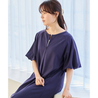 【好機能シリーズ】2WAYボリュームスリーブワンピース 接触冷感・吸水速乾 |LL/3L/4L/5L オフィスカジュアル オンオフ兼用 ラビアンジェ