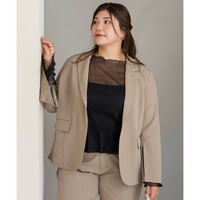 【Sasaki Miki× LAVEANGE】2WAYスリットスリーブテーラードジャケット　LL/3L/4L/5L　ラビアンジェ