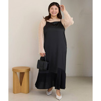 【Sasaki Miki× LAVEANGE】プリーツ切替キャミワンピース　4L/5L