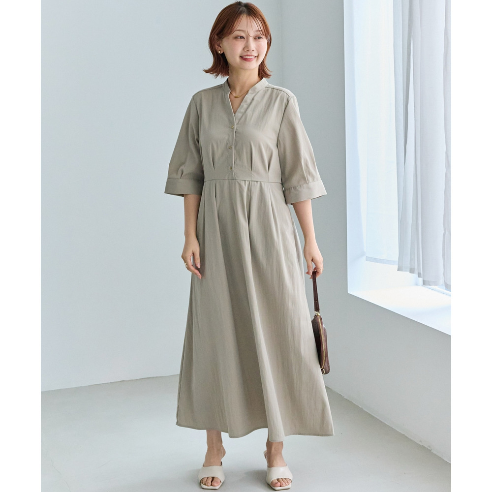 【好機能シリーズ】UVカット・接触冷感・速乾|ウエストタックワンピース LL/3L/4L/5L オンオフ兼用 ラビアンジェ17