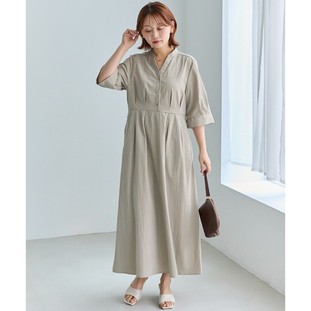 【好機能シリーズ】UVカット・接触冷感・速乾|ウエストタックワンピース LL/3L/4L/5L オンオフ兼用 ラビアンジェ18