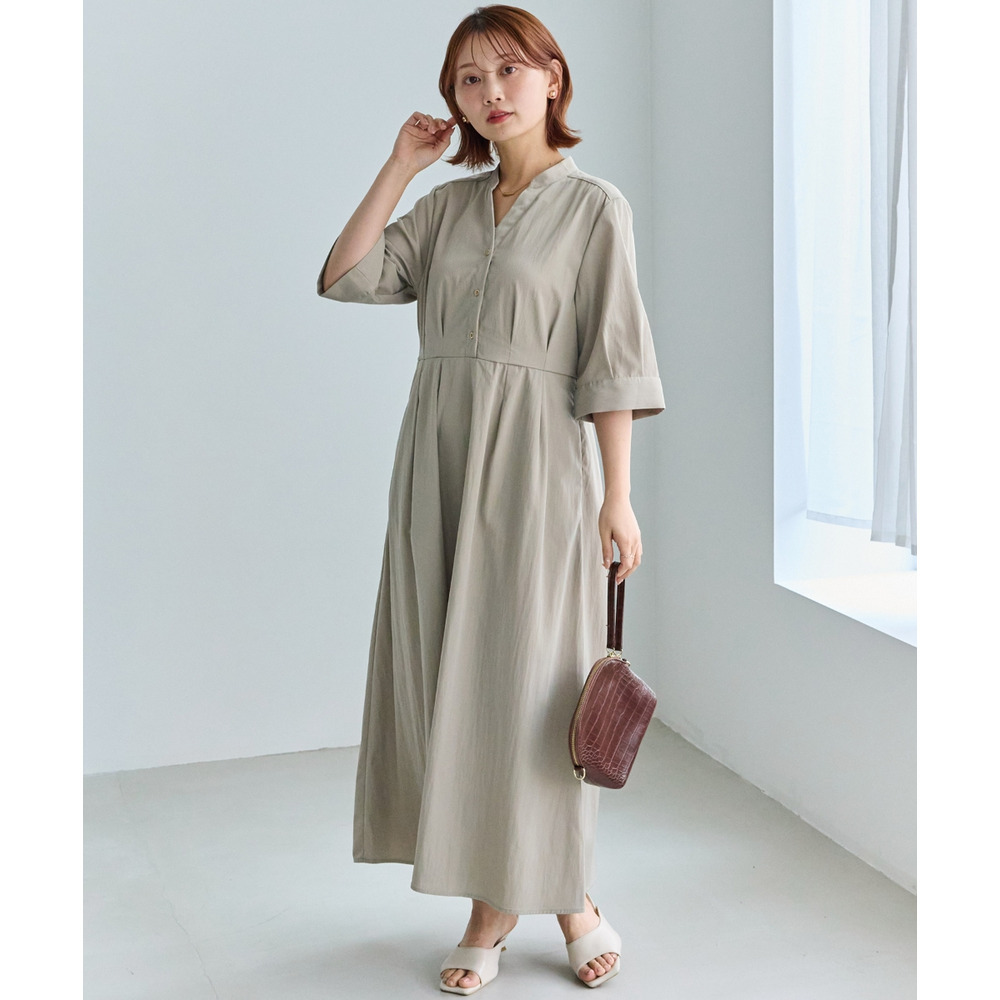 【好機能シリーズ】UVカット・接触冷感・速乾|ウエストタックワンピース LL/3L/4L/5L オンオフ兼用 ラビアンジェ19