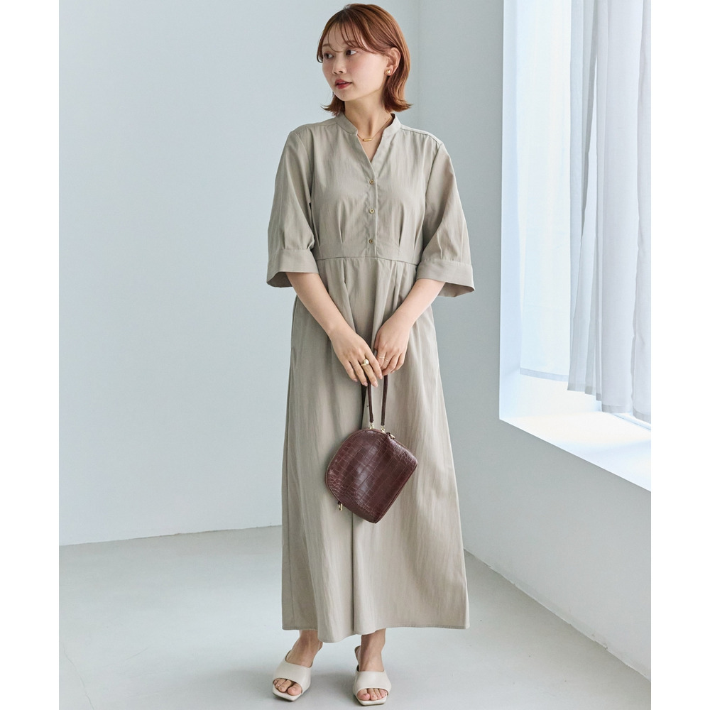 【好機能シリーズ】UVカット・接触冷感・速乾|ウエストタックワンピース LL/3L/4L/5L オンオフ兼用 ラビアンジェ20