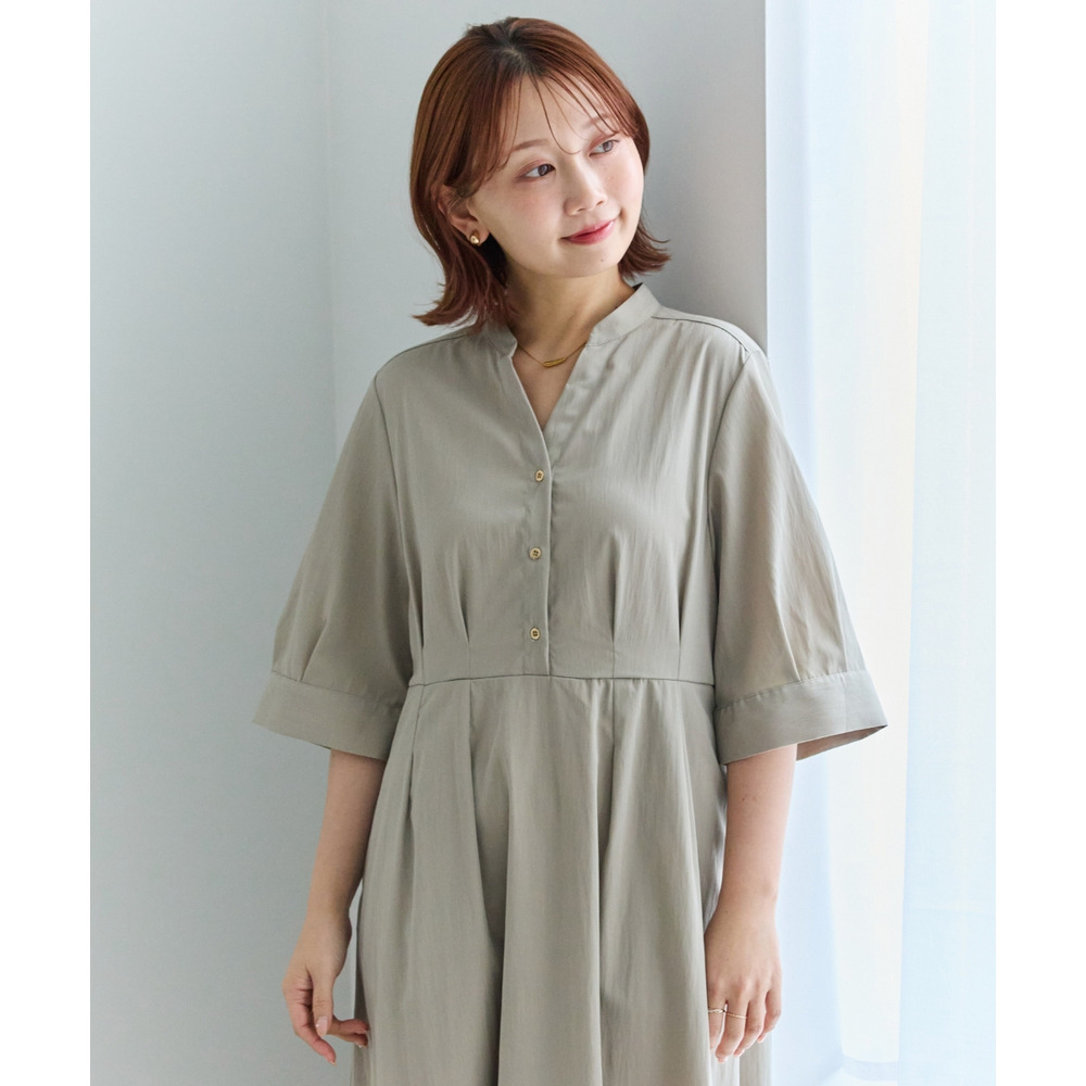 【好機能シリーズ】UVカット・接触冷感・速乾|ウエストタックワンピース LL/3L/4L/5L オンオフ兼用 ラビアンジェ21