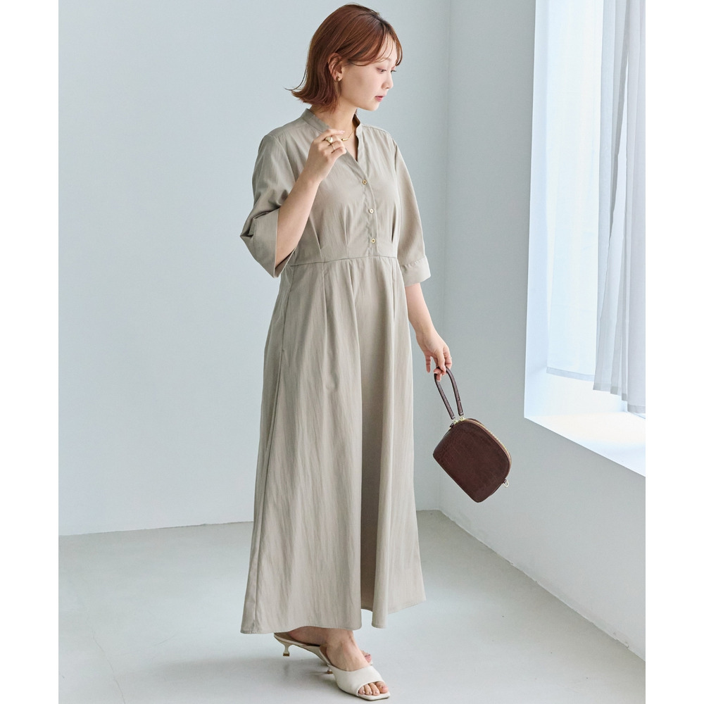 【好機能シリーズ】UVカット・接触冷感・速乾|ウエストタックワンピース LL/3L/4L/5L オンオフ兼用 ラビアンジェ22