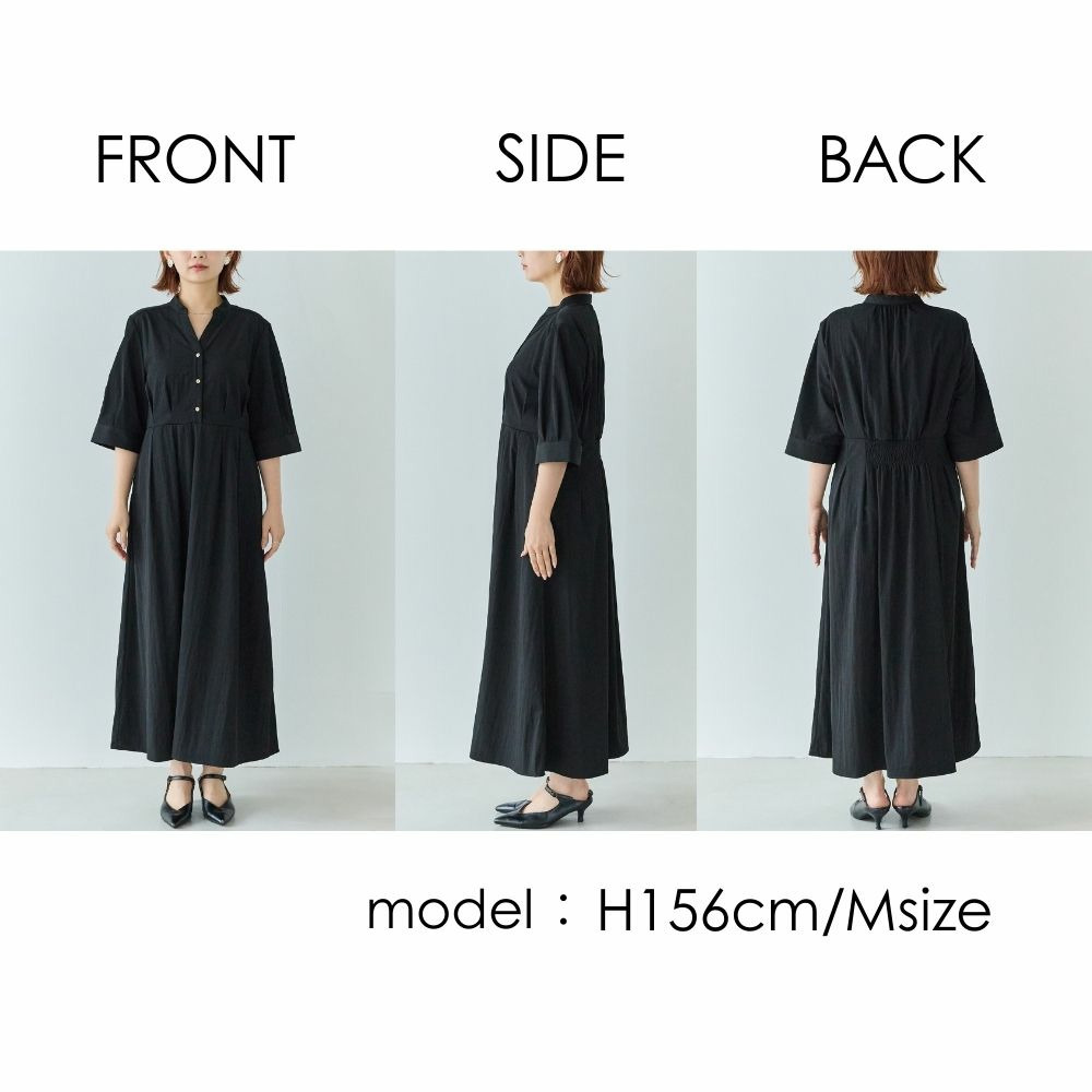 【好機能シリーズ】UVカット・接触冷感・速乾|ウエストタックワンピース LL/3L/4L/5L オンオフ兼用 ラビアンジェ27