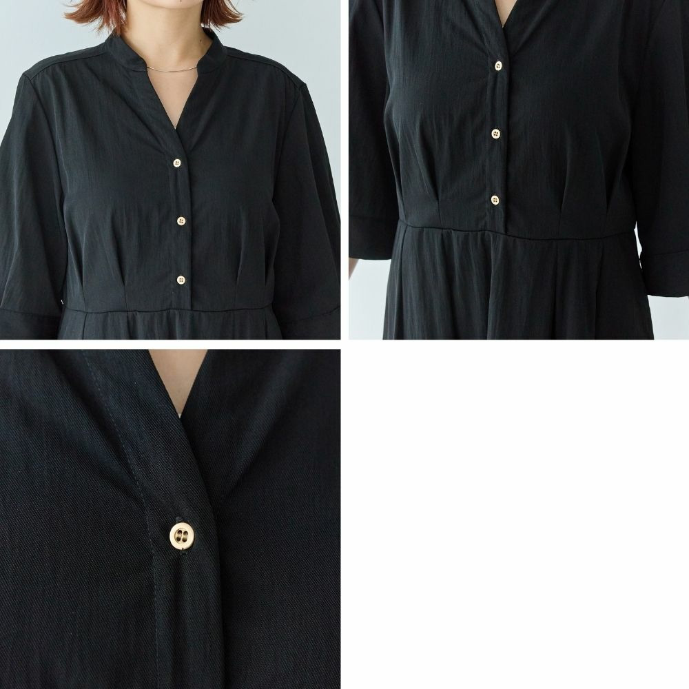 【好機能シリーズ】UVカット・接触冷感・速乾|ウエストタックワンピース LL/3L/4L/5L オンオフ兼用 ラビアンジェ28