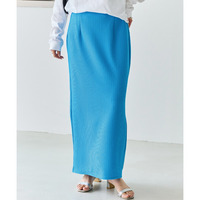 リブポンチナロースカート　LL/3L/4L/5L　オンオフ兼用　オフィスカジュアル　ラビアンジェ