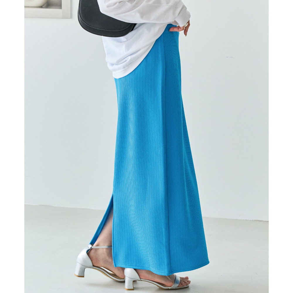 リブポンチナロースカート LL/3L/4L/5L オンオフ兼用 オフィスカジュアル ラビアンジェ3