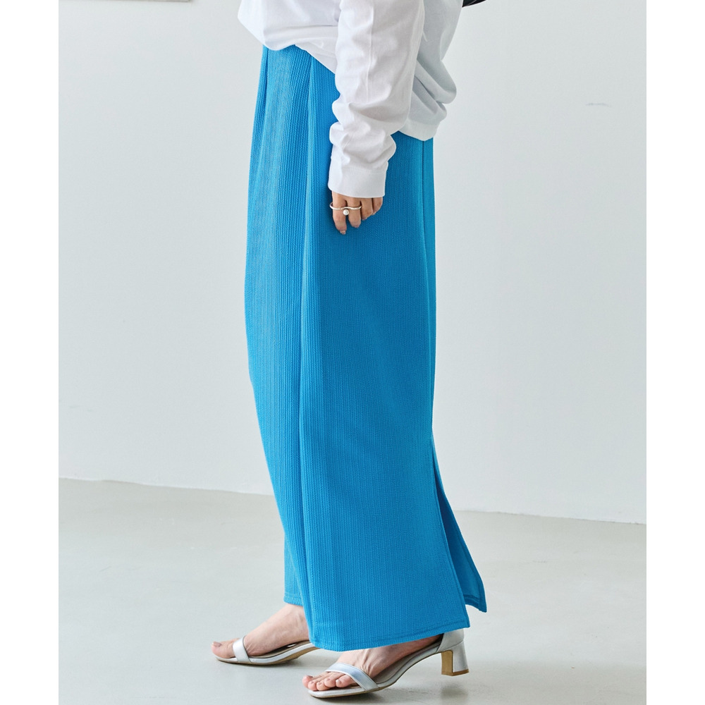 リブポンチナロースカート LL/3L/4L/5L オンオフ兼用 オフィスカジュアル ラビアンジェ4