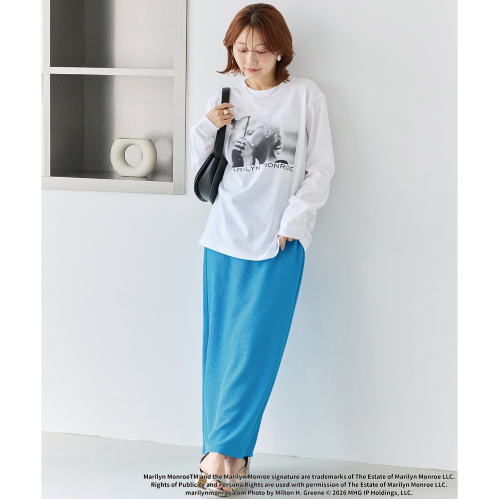 リブポンチナロースカート LL/3L/4L/5L オンオフ兼用 オフィスカジュアル ラビアンジェ6