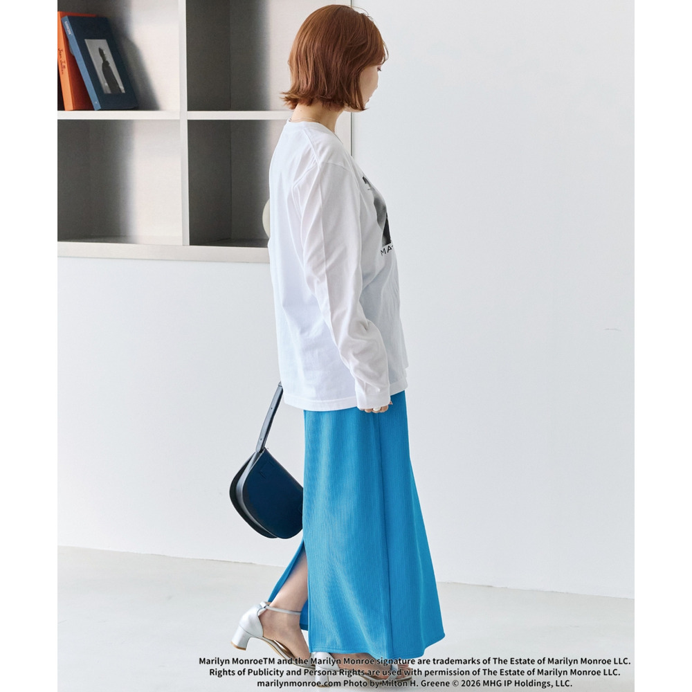 リブポンチナロースカート LL/3L/4L/5L オンオフ兼用 オフィスカジュアル ラビアンジェ9