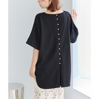 バックパールポンチプルオーバー　LL/3L/4L/5L　きれいめカジュアル　オンオフ兼用　ラビアンジェ	