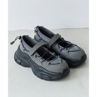 【ゆったり甲高】厚底 メリージェーンスニーカー　24.0cm/25.0cm　幅広　甲高　カジュアル　ラビアンジェ