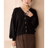 ダブルパールニットカーデ