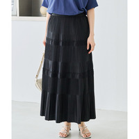 プリーツティアードロングスカート　LL/3L/4L/5L　きれいめカジュアル　オンオフ兼用　ラビアンジェ