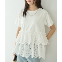 クラフト刺繍プルオーバー　LL/3L/4L/5L　オフィス　オンオフ兼用　ラビアンジェ