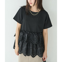 クラフト刺繍プルオーバー　LL/3L/4L/5L　オフィス　オンオフ兼用　ラビアンジェ