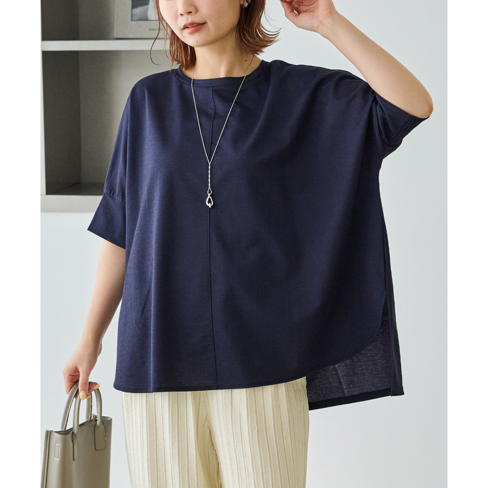 【好機能シリーズ】接触冷感｜トリコットワイドプルオーバー　LL/3L/4L/5L　ラビアンジェ