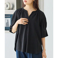 【好機能シリーズ】接触冷感｜トリコットスキッパープルオーバー　LL/3L/4L/5L　オフィスカジュアル　ラビアンジェ