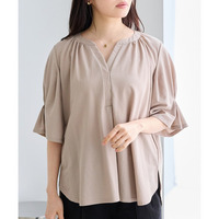 【好機能シリーズ】接触冷感｜トリコットスキッパープルオーバー　LL/3L/4L/5L　オフィスカジュアル　ラビアンジェ