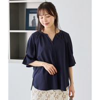 【好機能シリーズ】接触冷感｜トリコットスキッパープルオーバー　LL/3L/4L/5L　オフィスカジュアル　ラビアンジェ