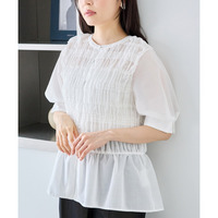 シャーリングブラウス　LL/3L/4L/5L　ラビアンジェ