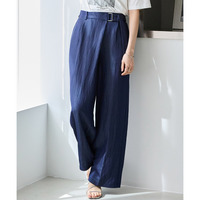 デニムライクウエストベルトパンツ LL/3L/4L/5L 大人カジュアル ラビアンジェ